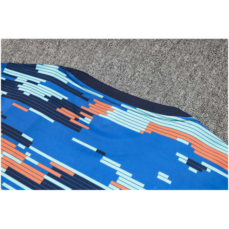 Mens Netherlands Short Training Suit Blue Camouflage 2024