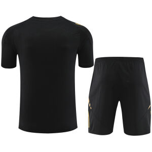 Herren Real Madrid Kurzer Trainingsanzug Schwarz 2024/25