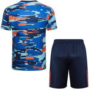 Mens Netherlands Short Training Suit Blue Camouflage 2024