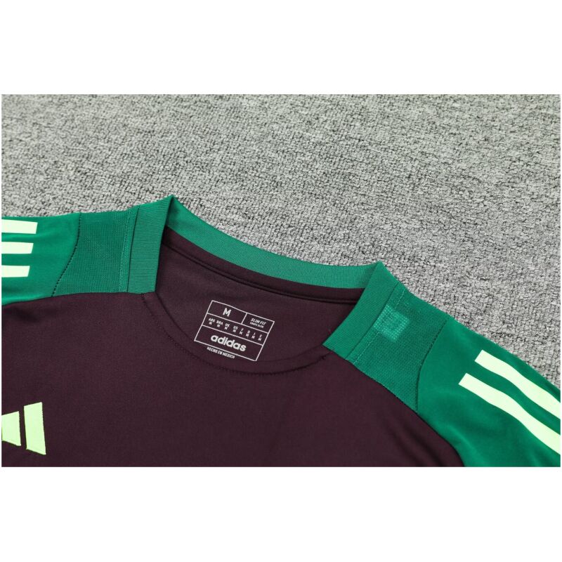 Mens Mexico Short Training Suit Burgundy 2024