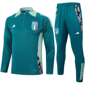 Mens Italy Training Suit Dark Green 2024/25