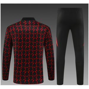 Kids Manchester United Training Suit Red – Black 2024/25