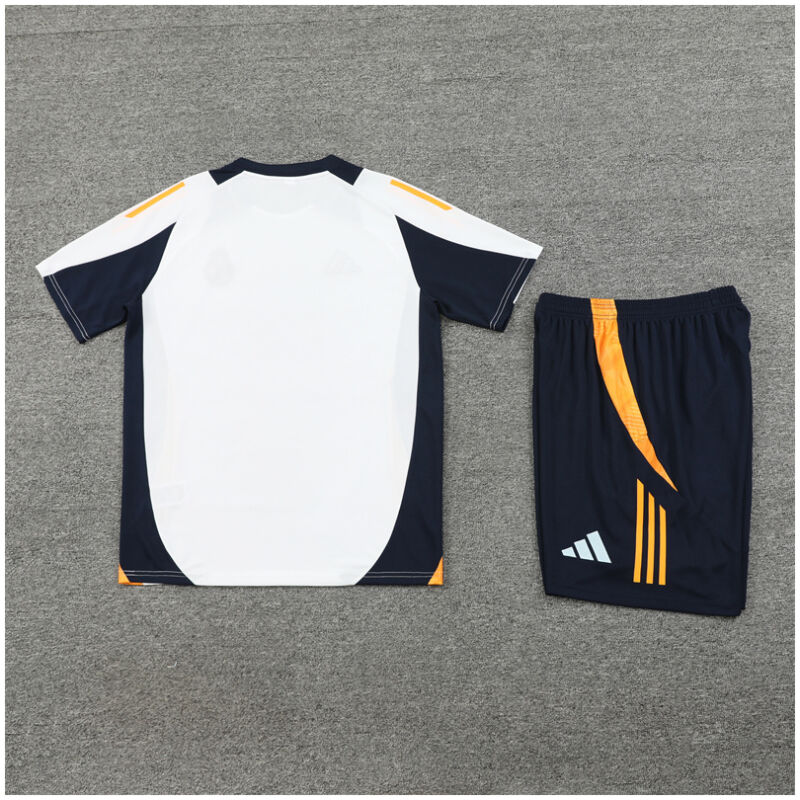 Kids Real Madrid Short Training Suit White 2024/25