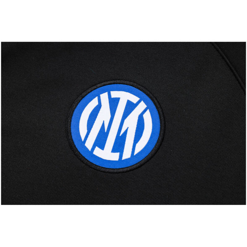 Mens Inter Milan Hoodie Jacket + Pants Training Suit Black 2024/25