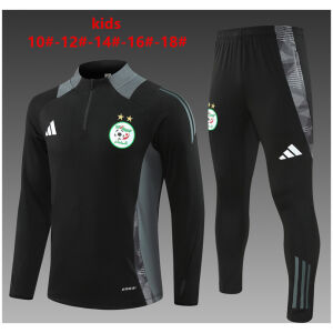 Kids Algeria Training Suit Black 2024