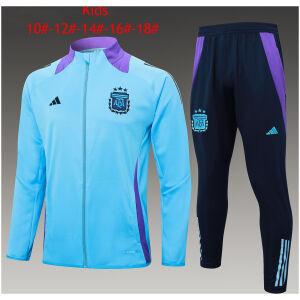 Kids Argentina Jacket + Pants Training Suit Light Blue 2024