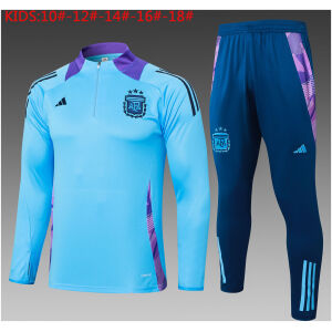 Kids Argentina Training Suit Light Blue 2024
