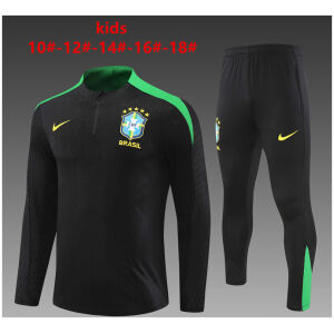 Kids Brazil Training Suit Black 2024