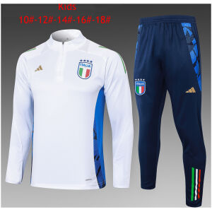 Kids Italy Training Suit White 2024