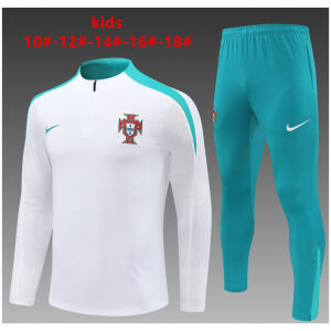Kids Portugal Training Suit White 2024