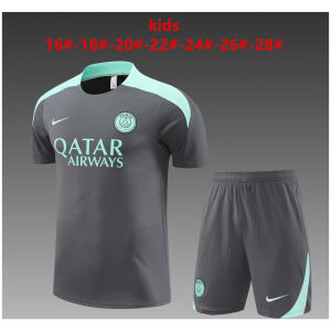 Kids PSG Short Training Suit Grey 2024/25