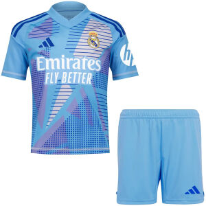 Kids Real Madrid Goalkeeper Blue Jersey 2024/25