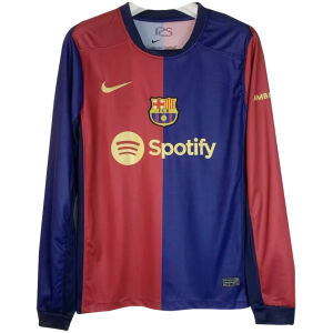 Mens Barcelona Home Jersey Long Sleeve 2024/25