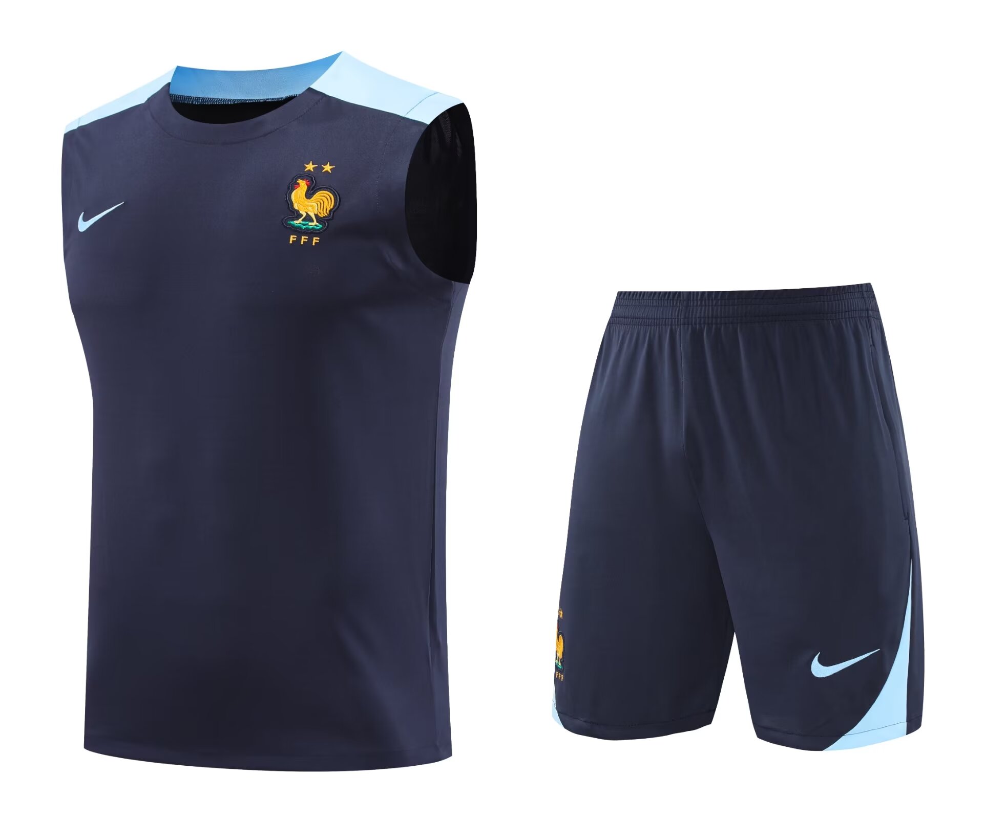 Mens France Short Training Suit Royal 2024