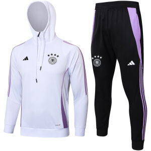 Mens Germany Hoodie Sweatshirt + Pants Training Suit White 2024
