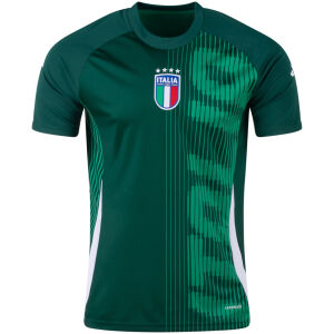 Mens Italy Pre-Match Short Training Jersey Green 2024