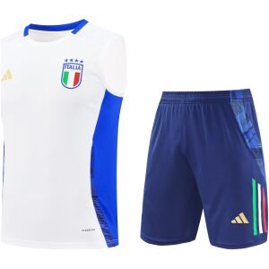Mens Italy Short Training Suit White 2024