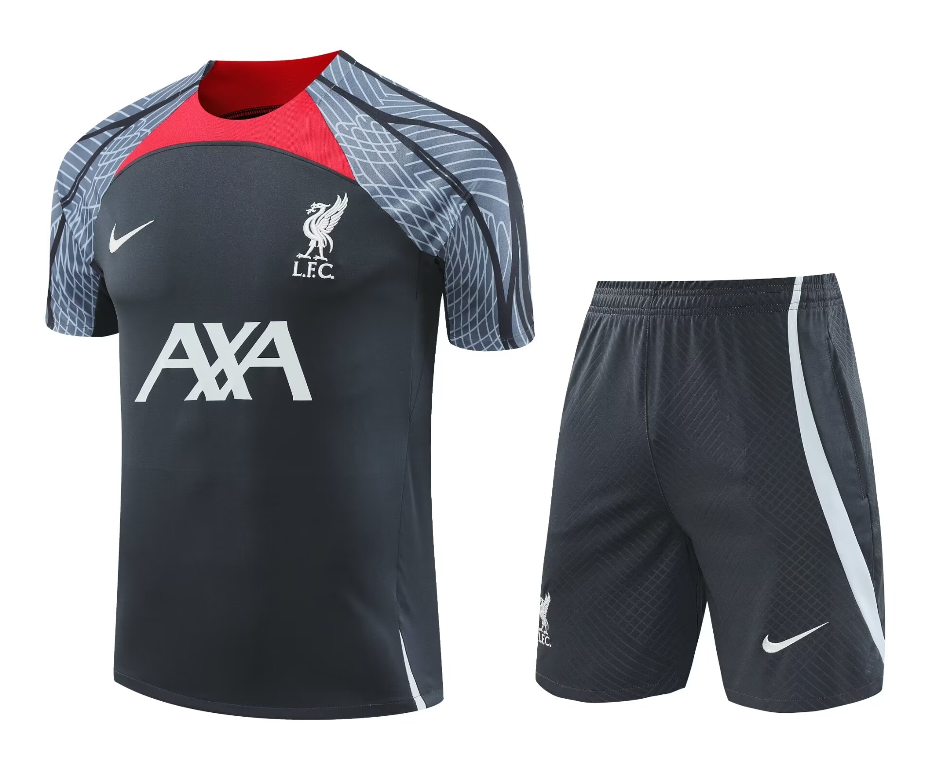 Mens Liverpool Short Training Suit Grey 2024/25