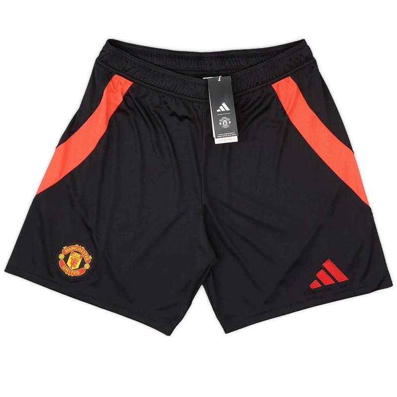 Mens Manchester United Home Black Shorts 2024/25