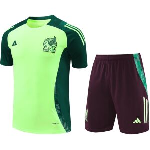 Mens Mexico Short Training Suit Yellow 2024