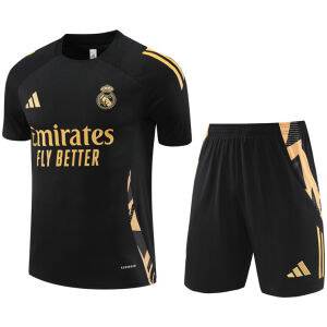 Mens Real Madrid Short Training Suit Black 2024/25