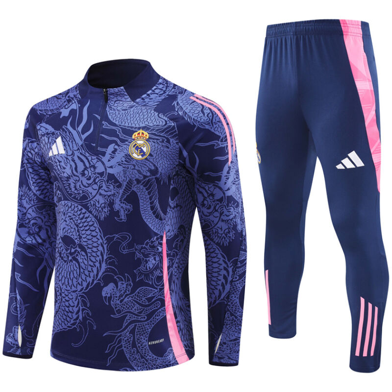 Mens Real Madrid Training Suit Purple Dragon 2024/25