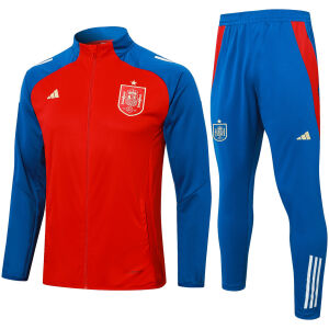 Mens Spain Jacket + Pants Training Suit Red 2024