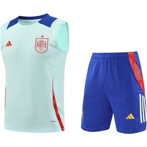 Mens Spain Short Training Suit Light Green 2024