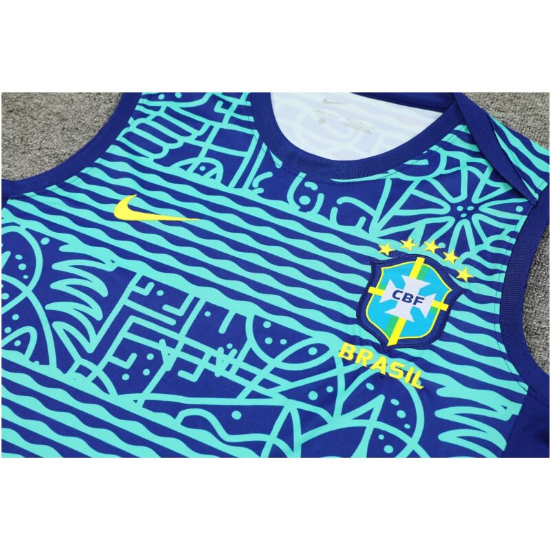 Mens Brazil Singlet Suit Blue 2024