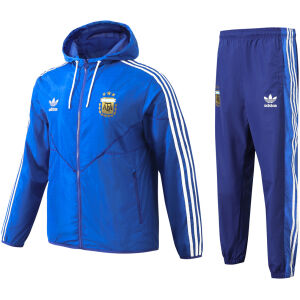 Mens Argentina Retro All Weather Windrunner Blue