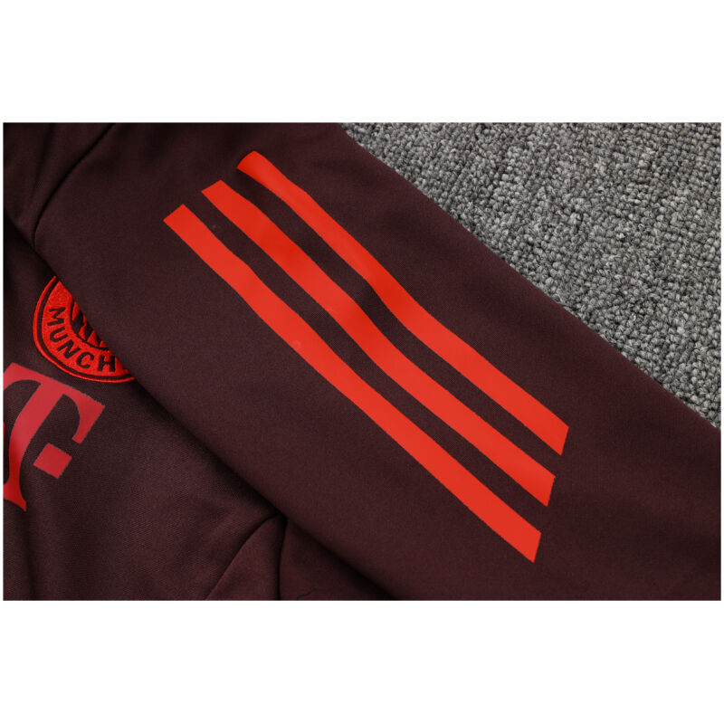 Mens Bayern Munich Jacket + Pants Training Suit Burgundy 2024/25