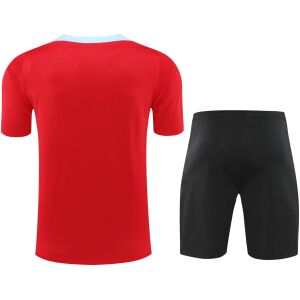 Mens Barcelona Short Training Suit Red 2024/25