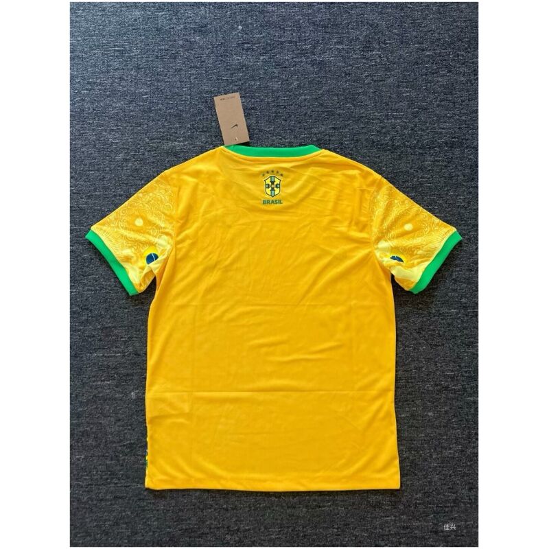 Mens Brazil Special Edition Jesus Bright Yellow Jersey 2024