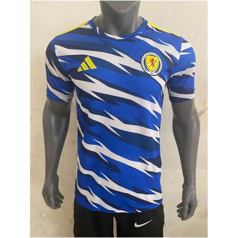 Mens Scotland Prematch Blue Jersey 2024