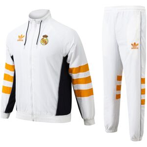 Herren Real Madrid Retro All Weather Windrunner Weiß 1991/93