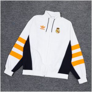Herren Real Madrid Retro All Weather Windrunner Weiß 1991/93