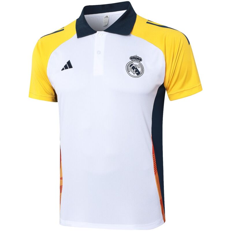 Mens Real Madrid Polo Shirt White 2023/24