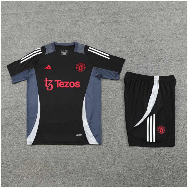 Mens Manchester United Short Training Suit Black 2024/25
