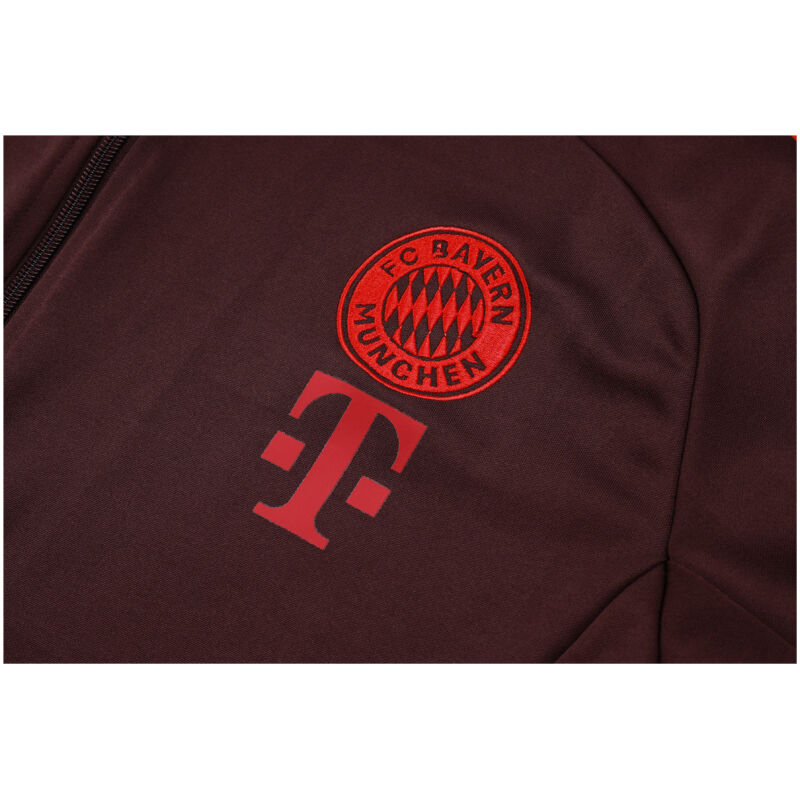Mens Bayern Munich Jacket + Pants Training Suit Burgundy 2024/25