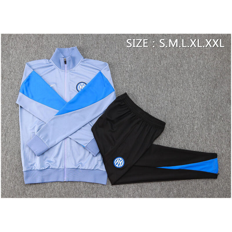 Mens Inter Milan Jacket + Pants Training Suit Light Blue 2024/25