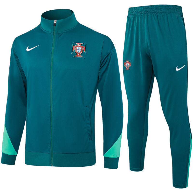 Mens Portugal Jacket + Pants Training Suit Green 2024