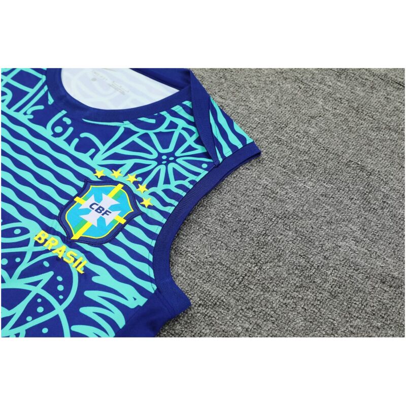 Mens Brazil Singlet Suit Blue 2024