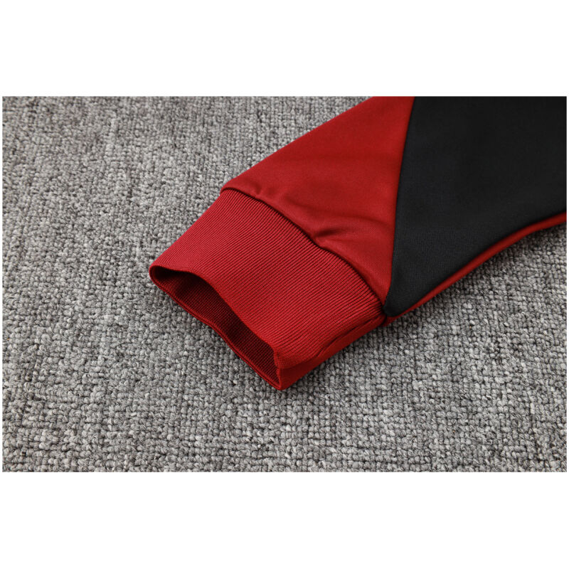 Mens Barcelona Hoodie Jacket + Pants Training Suit Burgundy 2024/25