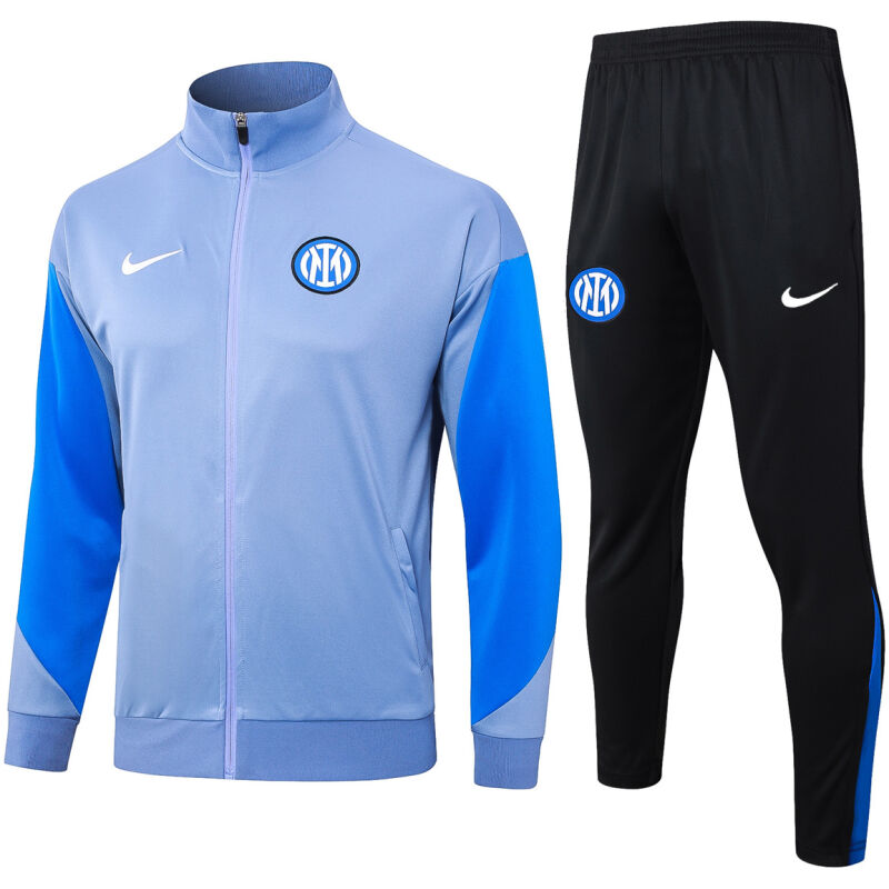 Mens Inter Milan Jacket + Pants Training Suit Light Blue 2024/25