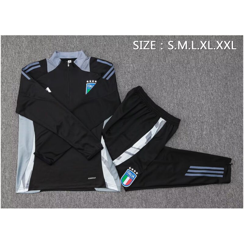 Mens Italy Training Suit Black 2024