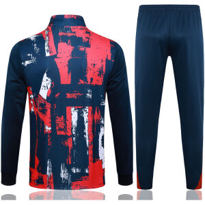 Mens PSG Jacket + Pants Training Suit Red / Blue 2024/25