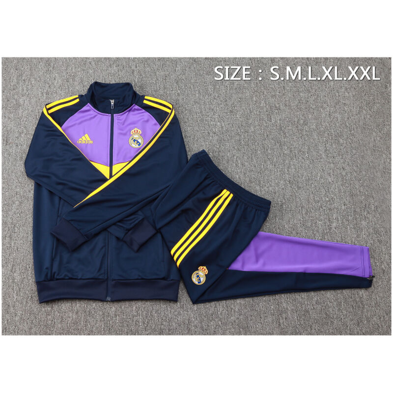Mens Real Madrid Jacket + Pants Training Suit Royal 2024/25