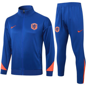 Mens Netherlands Jacket + Pants Training Suit Blue 2024