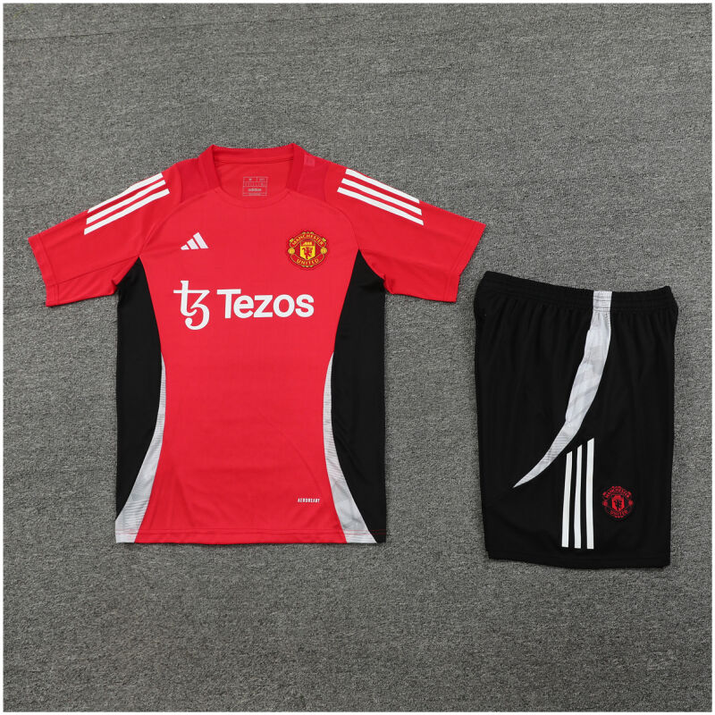 Mens Manchester United Short Training Suit Red 2024/25