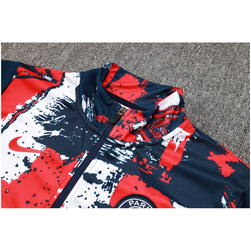 Mens PSG Jacket + Pants Training Suit Red / Blue 2024/25